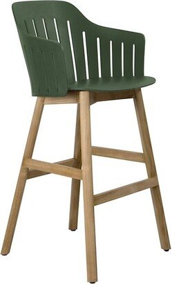 Cane-line Choice Indoor/Outdoor Bar Chair with Teak Base