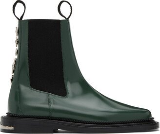 Green Hardware Chelsea Boots