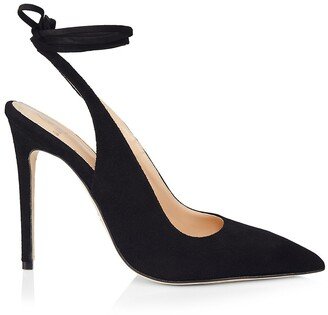 Ribbon Suede Pumps