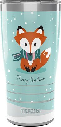 Traveler Christmas Holiday Fox Triple Walled Insulated Tumbler Travel Cup Keeps Drinks Cold & Hot, 20oz, Stainless Steel