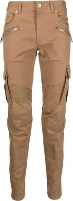 Zip-Detail Tapered-Leg Trousers