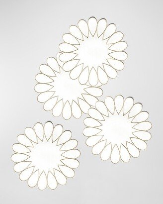 Deco Golden Scallop Placemats, Set of 4