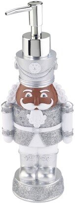 Nutcracker Silver Holiday Resin Soap/Lotion Pump