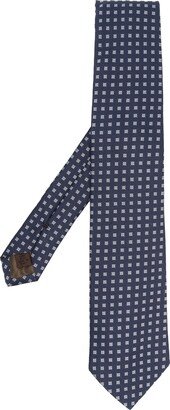 Graphic-Print Silk Tie-AF