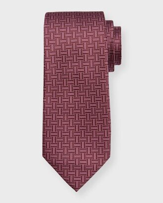 Men's Basketweave Silk Tie