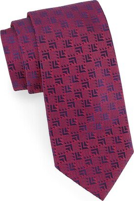 Shaded Cube Silk Jacquard Tie