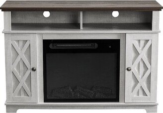 48 TV Stand for TVs up to 55 with Electric Fireplace White