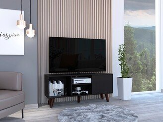 EDWINRAY Tv Stand for TV´s up 57 , Three Shelves, Single Door Cabinet,for Living Room&bedroom