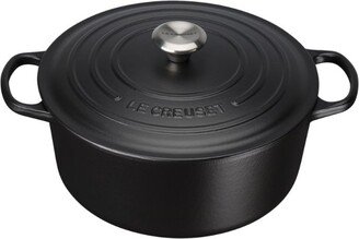 Satin Black Round Casserole Dish (24Cm)