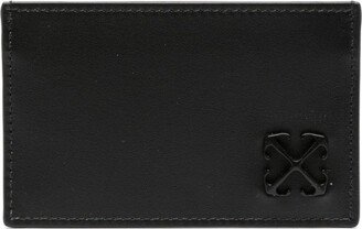 Arrows-motif leather cardholder