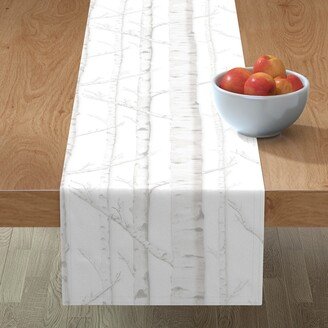 Table Runners: Birch Grove Table Runner, 72X16, White