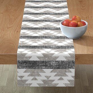 Table Runners: Aztec Woven - Neutral Table Runner, 72X16, Gray