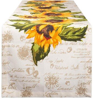 Rustic Sunflowers Printed Table Runner, 14