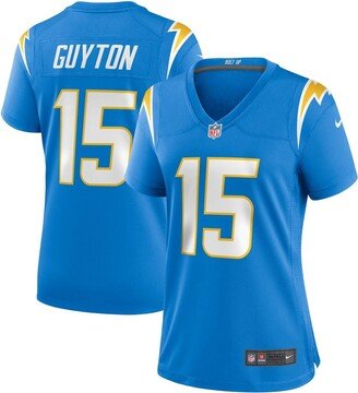 Women's Jalen Guyton Powder Blue Los Angeles Chargers Game Player Jersey