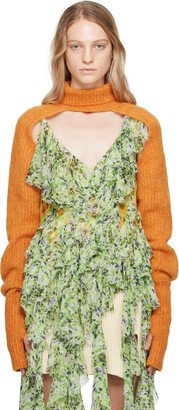 OPEN YY Orange Cropped Turtleneck