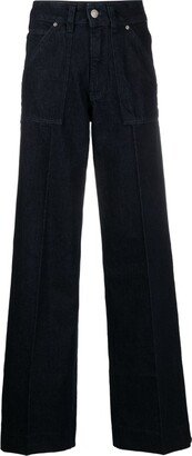 High-Rise Wide-Leg Jeans-CP