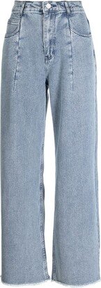 b+ab Frayed-Edge Wide-Leg Jeans