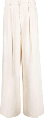 Enea pleated wide-leg jeans