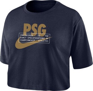 Paris Saint-Germain Women's Dri-FIT Soccer Cropped T-Shirt in Blue