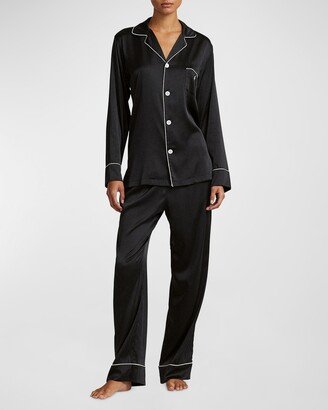 The Laurel Stretch Silk Pajama Set