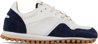 White & Navy Marathon Trail Sneakers