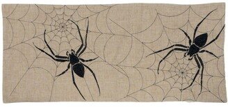 Halloween Creepy Spiders Double Layer Table Runner