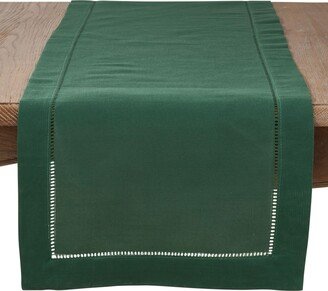 Saro Lifestyle Classic Hemstitch Border Table Runner, 16