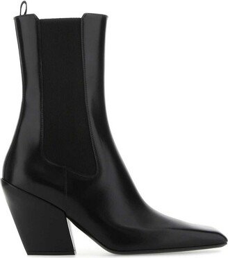 Pointed Toe Slip-On Ankle Boots-AA