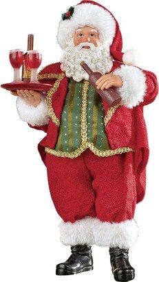 Collections Etc. Collections Etc Wine Serving Santa Collectible Figurine, 11H 5 X 4.25 X 11