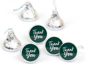 Big Dot of Happiness Emerald Elegantly Simple - Guest Party Favors Round Candy Sticker Favors - Labels Fits Chocolate Candy (1 sheet of 108)