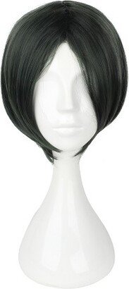 Unique Bargains Wigs Wigs for Women 14 Blackish Green with Wig Cap