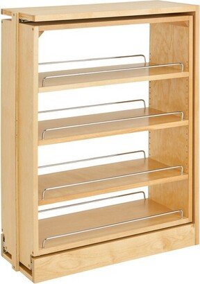 432-BF-9C 9-Inch Base Cabinet Filler Pullout Kitchen Wooden Spice Rack Holder Shelves for Storage Organization