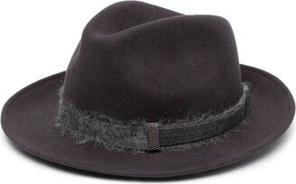 Mohair Ribbon-Detail Felt Fedora