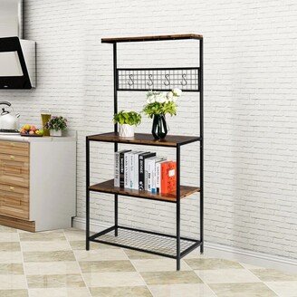 Tatahance 33.1'' Iron Standard Baker's Rack with Microwave Compatibility