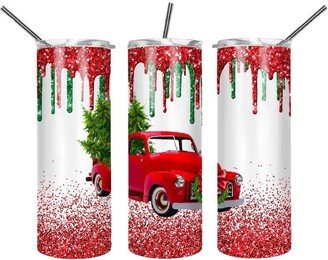 Christmas Tumbler | Old Red Truck With Tree Lots Of Styles Secret Santa Presents Gift For Mom