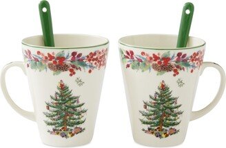 Christmas Tree Annual 2023 Mug & Spoon 4-Pc. Set, Created for Macy's