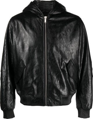 Leather Hooded Jacket-AA