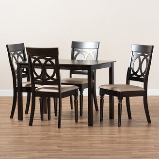 Design Studios Lucie Modern And Contemporary 5Pc Wood Dining Set-AA