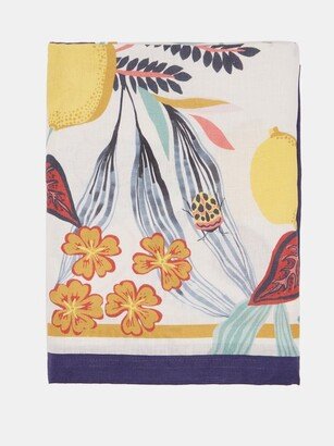 Botanical-print 350cm X 180cm Linen Tablecloth