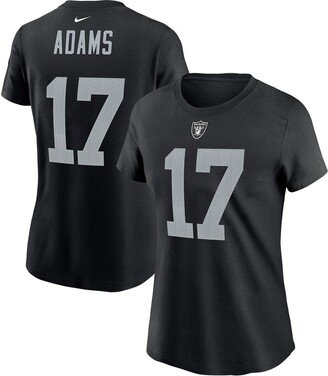 Women's Davante Adams Black Las Vegas Raiders Player Name & Number T-shirt