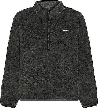 Doug Half Zip Fleece Sweater in Charcoal