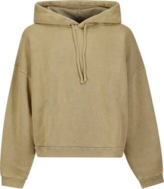 Logo Patch Drawstring Hoodie-AJ