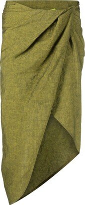 Paita draped midi skirt