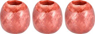 Unique Bargains Polyester Nylon Plastic Rope Twine Household Bundled for Packing ,50m Red 3Pcs