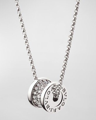 B.Zero1 18k White Gold Diamond Charm Necklace