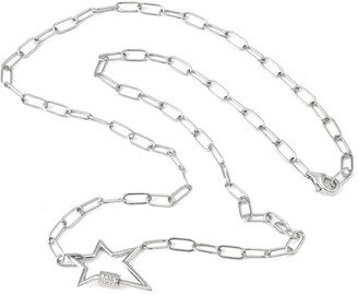 Diamond Select Cuts Silver 0.09 Ct. Tw. Diamond Star Necklace