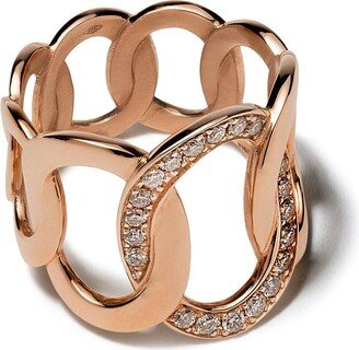 18kt rose gold Brera brown diamond ring