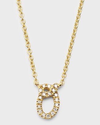 14k Diamond Pave Initial Necklace-AC