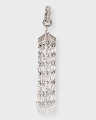 64 Facets 18k White Gold Diamond Tassel Pendant