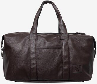 X RAY Pebbled Faux Leather Travel Duffel Bag Black